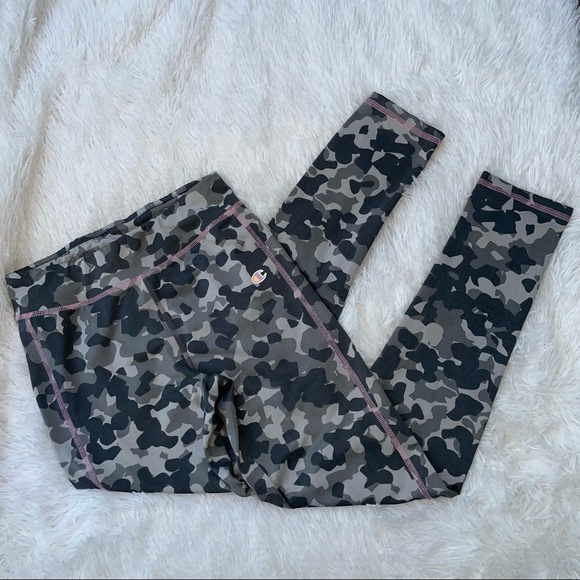 Champion Sport Camouflage leggings girls 10/12 gray activewear performance - Picture 3 of 7